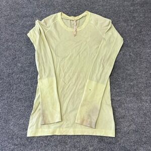 Lululemon Swiftly Tech Shirt Womens Size 4 Lime Green Long Sleeve Mesh Athletic